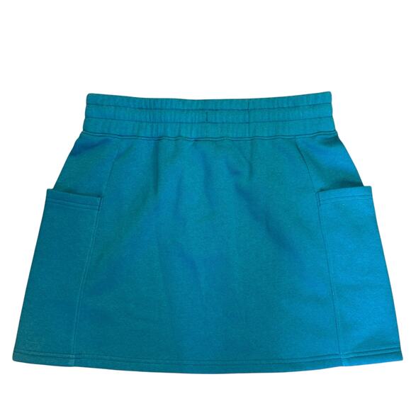 North Face NWT Evolution Teal French Terry Fleece Skirt Gorpcore Granola Crunchy - Picture 2 of 8